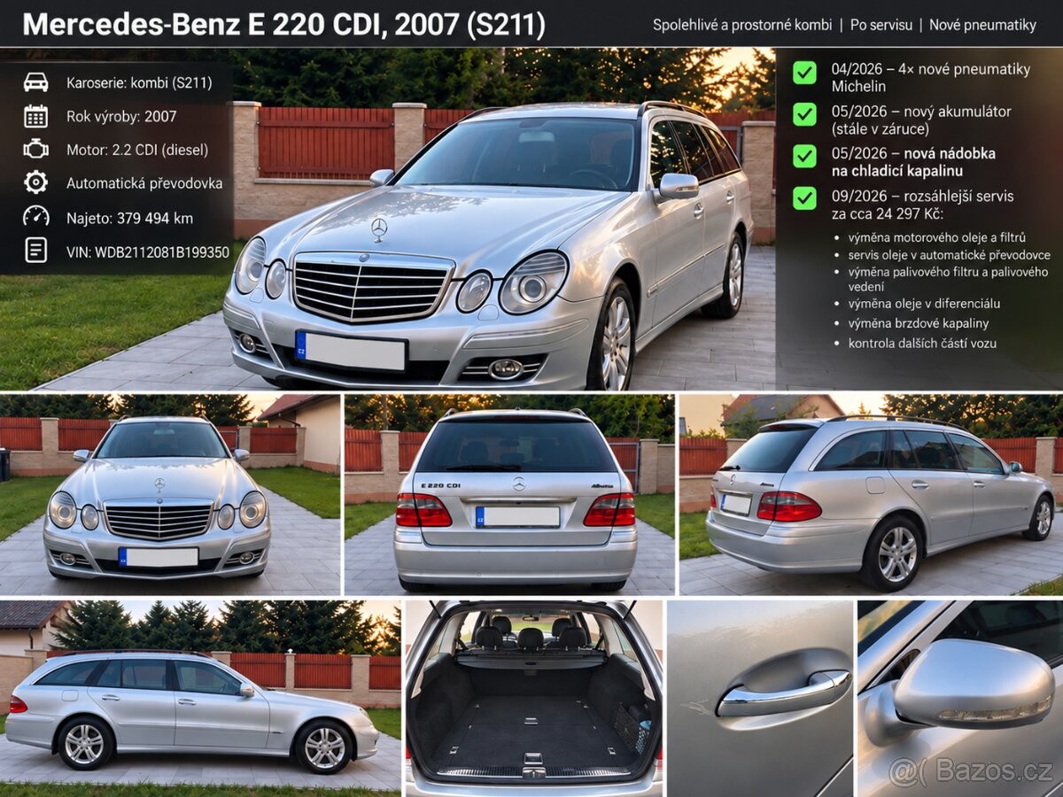 Mercedes-Benz Třídy E 2,2   220 CDI, automat, 2007